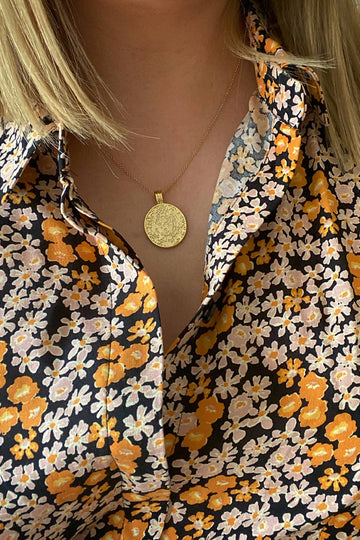 Wisteria London Anthea Gold Coin Necklace Wisteria London